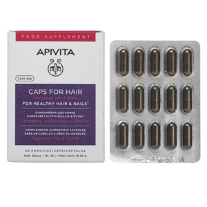 Caps For Hair Συμπλήρωμα Διατροφής Για Υγιή Μαλλιά & Νύχια 30Caps