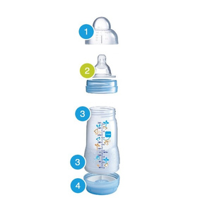 Anti-Colic Double Pack Πλαστικό Μπιμπερό Θηλή Σιλικόνης Αγόρι 2x260ml 355SB