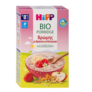 Bio Porridge Κρέμα Βρώμης Με Φράουλα & Βατόμουρο 8m+ 250g