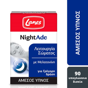 NightAde Συμπλήρωμα Διατροφής Με Μελατονίνη 90Δισκία