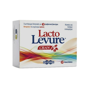 LactoLevure Cran Sticks - Προβιοτικό Με Γαλακτικό Οξύ & Βιταμίνη C & Εκχύλισμα Κράνμπερις 20 Φακελίσκοι