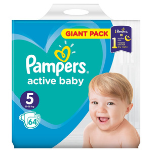 Active Baby Πάνες Μεγέθος 5 (11-16kg) Giant Pack 64τμχ