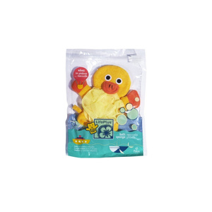 Kids Bath Sponge - Παιδικό Βαμβακερό Σφουγγάρι Κίτρινο Παπί 1τμχ