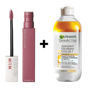 Promo Micellaire Cleansing Διφασικό Νερό Ντεμακιγιάζ 400ml & Maybelline Superstay Matte Ink Liquid Lipstick No15 Lover 5ml