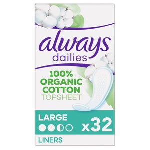 Dailies Cotton Protection Large Sanitary Napkins - 32 Σερβιετάκια