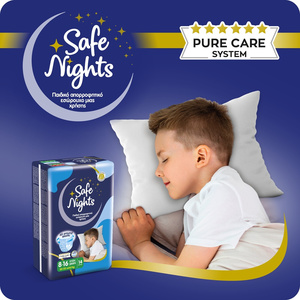 Safe Nights Kids Pants Boy 8-16 Χρονών 30-50Kg 14 Πάνες