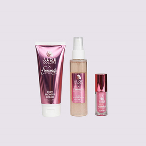 Emmanouela Cosmetics Promo Ready To Glow Body Bronzer 100ml & Glitter Spray 100ml & Lip Oil