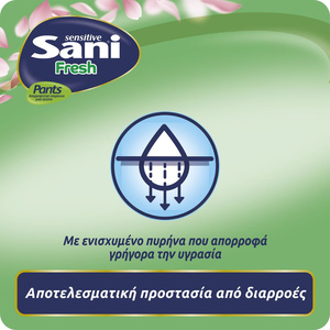 Sani Sensitive Fresh Pants Ακράτειας N4 Extra Large 14τμχ