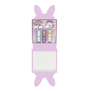 Deluxe Paper Bunny 3x3.5 Gr Lip Balm & 2 Rainbow Hairstuff