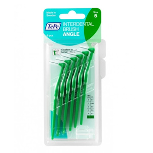 Interdental Brush Angle - Μεσοδόντια Βουρτσάκια No5 Πράσινο 6τμχ