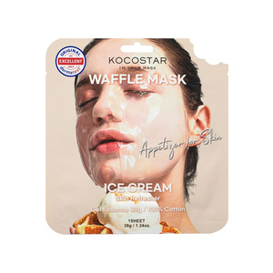 Waffle Face Mask Ice Cream Εμποτισμένη Καταπραϋντική Μάσκα Προσώπου 1τμχ