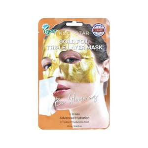 Premium Gold Foil Triple Layer Mask Εμποτισμένη Μάσκα Προσώπου 1τμχ